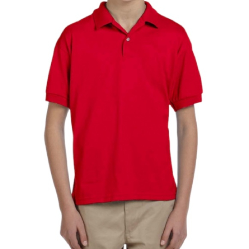 Red Polo Shirt Uniform Approved School  Unisex Size 14 (Big Girls) (Big Boy)
